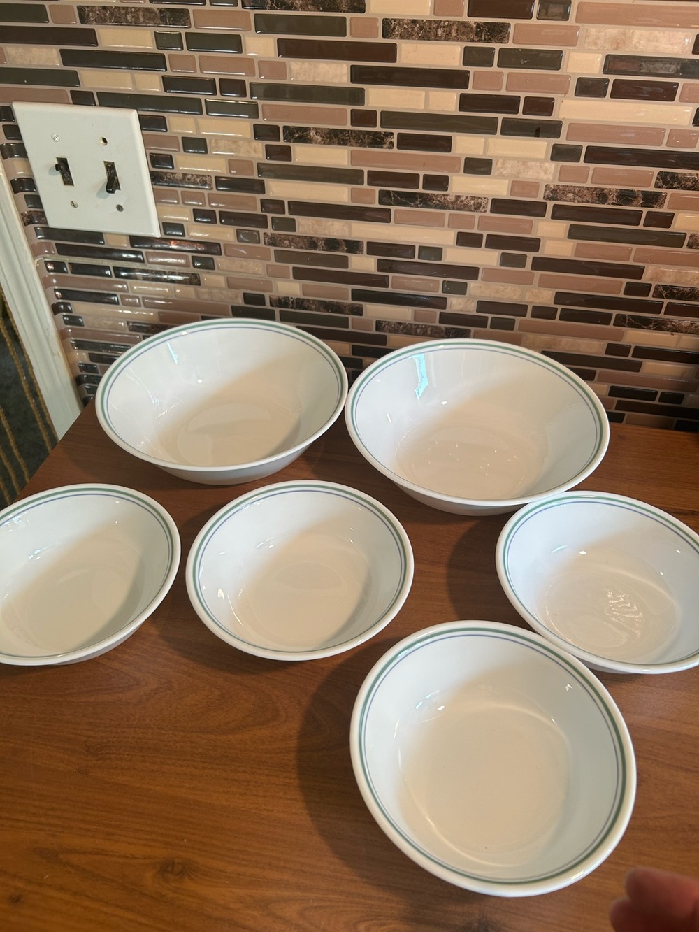 Vintage Corelle Country Cottage Bowl Set - 4 Cereal, 2 Serving
